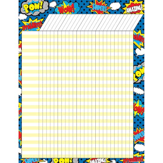 Teacher Created Resources Superhero Incentive Chart, 6 Pack